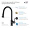 Kibi Casa Single Handle Pull Down Kitchen Sink Faucet with Soap Dispenser C-KKF2002MB-KSD100MB - alternate 5